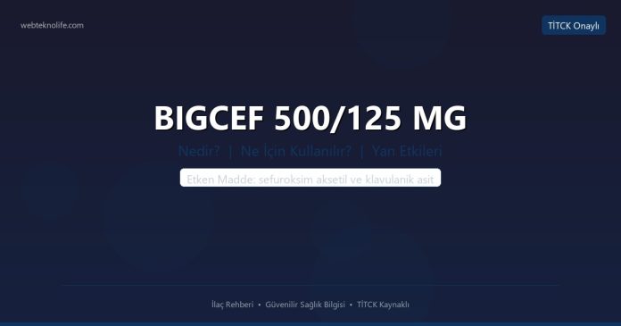 BIGCEF 500/125 MG nedir ne işe yarar - ilaç bilgisi