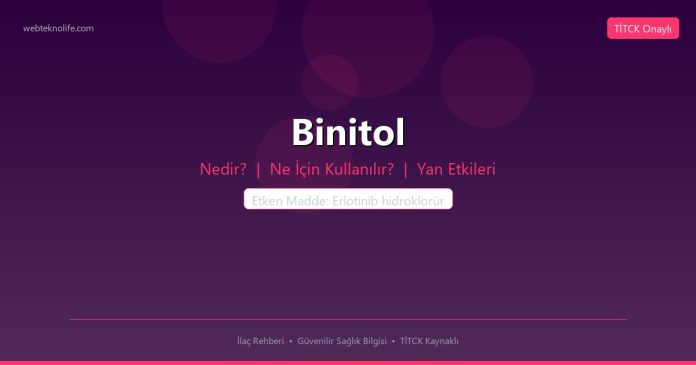 Binitol nedir ne işe yarar - ilaç bilgisi