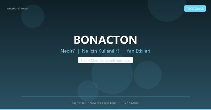 BONACTON nedir ne işe yarar - ilaç bilgisi