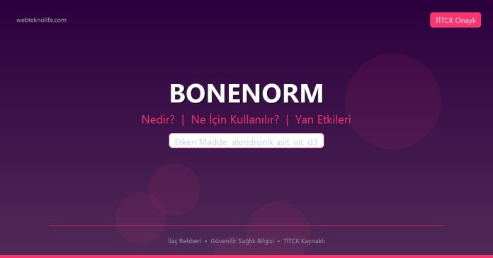 BONENORM nedir ne işe yarar - ilaç bilgisi