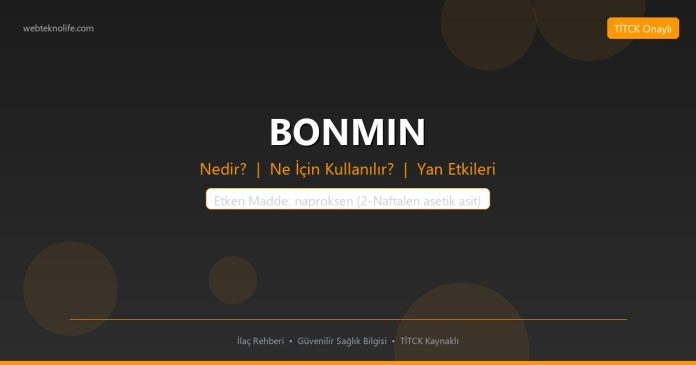 BONMIN nedir ne işe yarar - ilaç bilgisi
