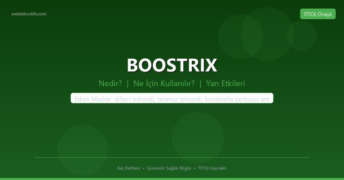 BOOSTRIX nedir ne işe yarar - ilaç bilgisi