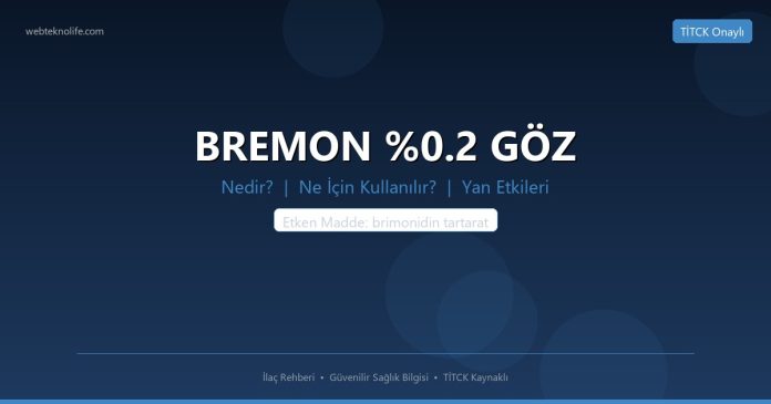 BREMON %0.2 GÖZ nedir ne işe yarar - ilaç bilgisi