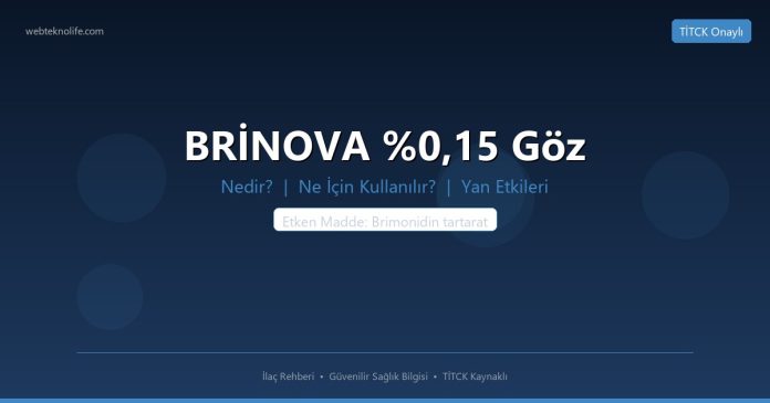 BRİNOVA %0,15 Göz nedir ne işe yarar - ilaç bilgisi