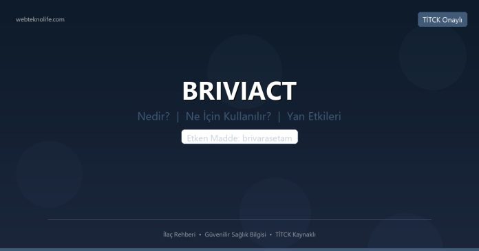 BRIVIACT nedir ne işe yarar - ilaç bilgisi