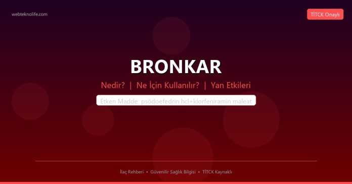 BRONKAR nedir ne işe yarar - ilaç bilgisi