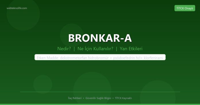 BRONKAR-A nedir ne işe yarar - ilaç bilgisi