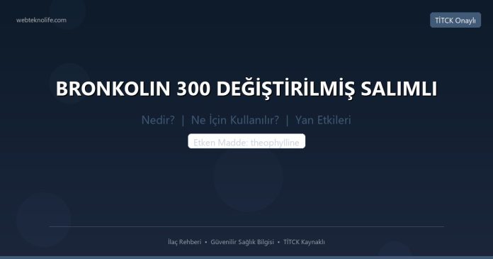 BRONKOLIN 300 DEĞİŞTİRİLMİŞ SALIMLI nedir ne işe yarar - ilaç bilgisi