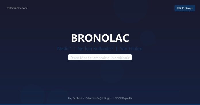 BRONOLAC nedir ne işe yarar - ilaç bilgisi