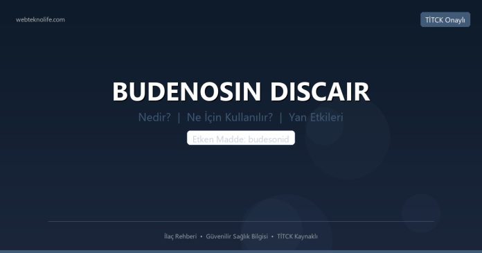 BUDENOSIN DISCAIR nedir ne işe yarar - ilaç bilgisi