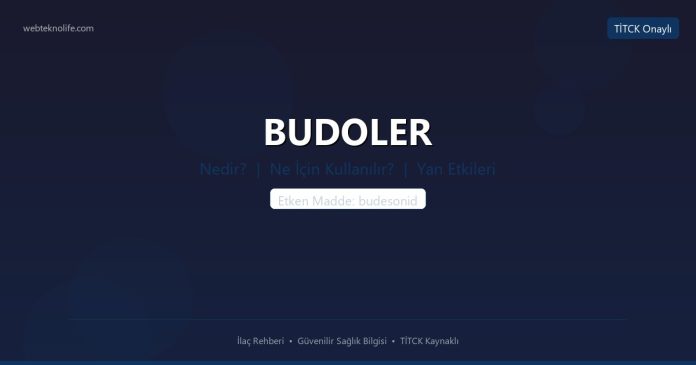 Budoler nedir ne işe yarar - ilaç bilgisi