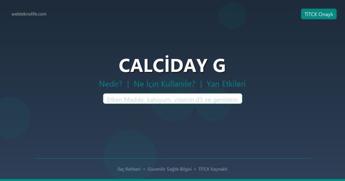 CALCİDAY G nedir ne işe yarar - ilaç bilgisi