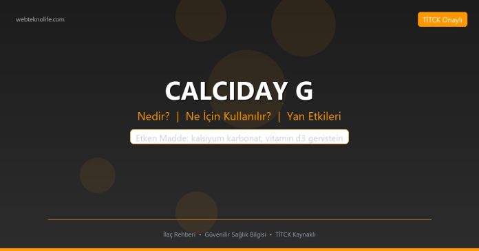 CALCIDAY G nedir ne işe yarar - ilaç bilgisi