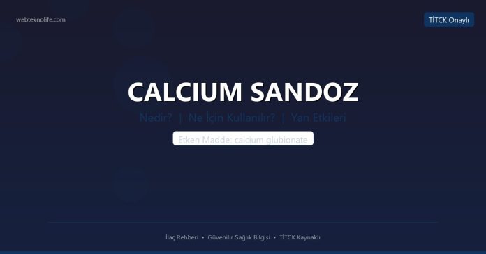 CALCIUM SANDOZ nedir ne işe yarar - ilaç bilgisi