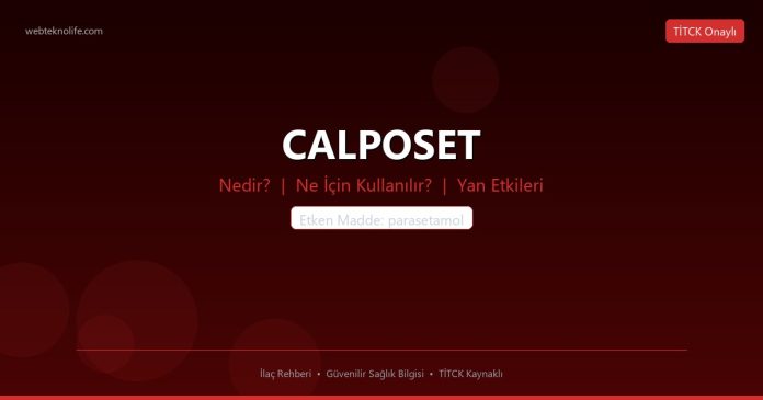 CALPOSET nedir ne işe yarar - ilaç bilgisi