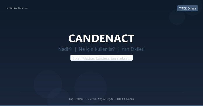 CANDENACT nedir ne işe yarar - ilaç bilgisi