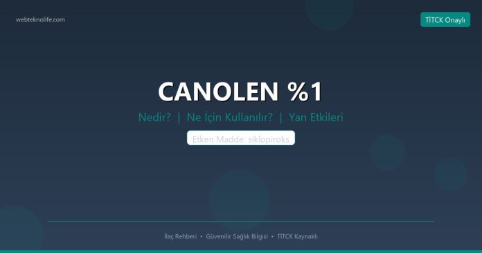 CANOLEN %1 nedir ne işe yarar - ilaç bilgisi