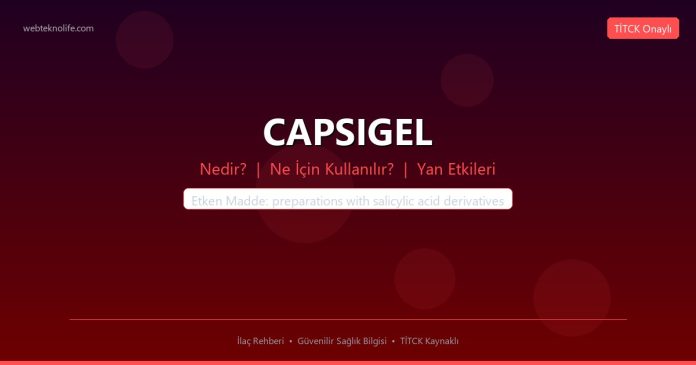 CAPSIGEL nedir ne işe yarar - ilaç bilgisi