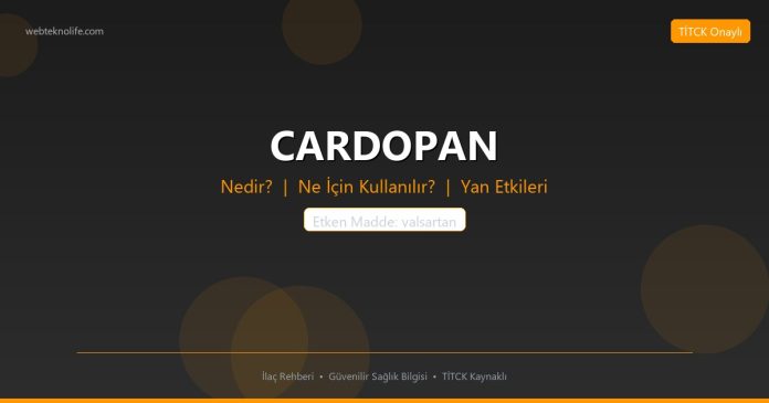 CARDOPAN nedir ne işe yarar - ilaç bilgisi