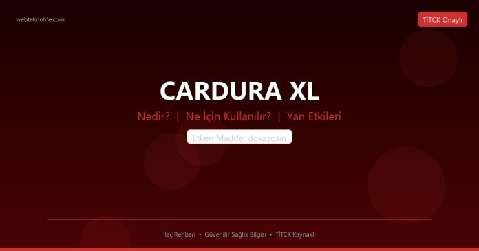 CARDURA XL nedir ne işe yarar - ilaç bilgisi