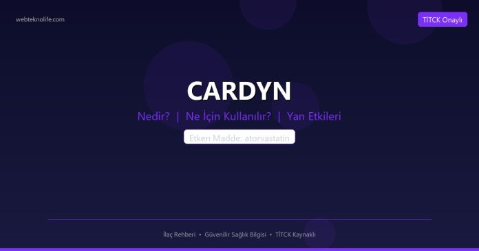 CARDYN nedir ne işe yarar - ilaç bilgisi