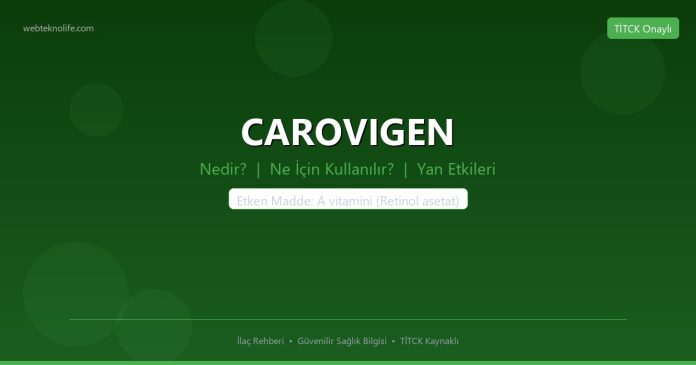 CAROVIGEN nedir ne işe yarar - ilaç bilgisi
