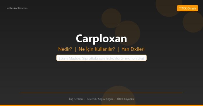 Carploxan nedir ne işe yarar - ilaç bilgisi
