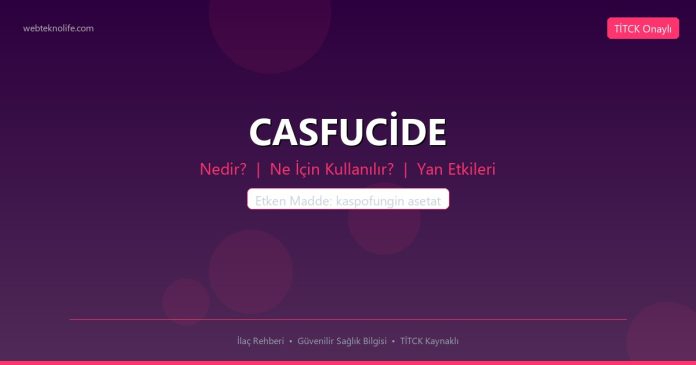 CASFUCİDE nedir ne işe yarar - ilaç bilgisi
