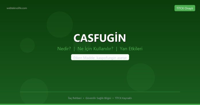 CASFUGİN nedir ne işe yarar - ilaç bilgisi