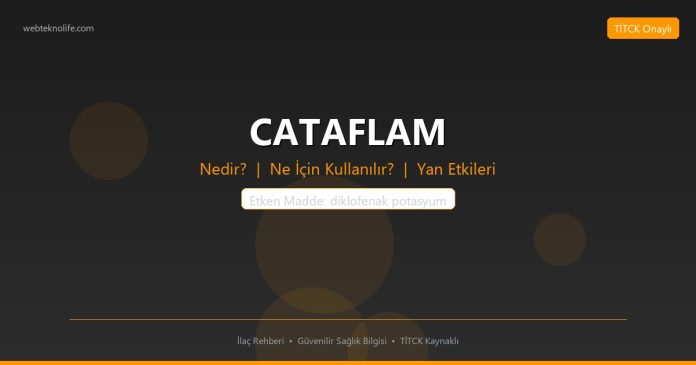 CATAFLAM nedir ne işe yarar - ilaç bilgisi