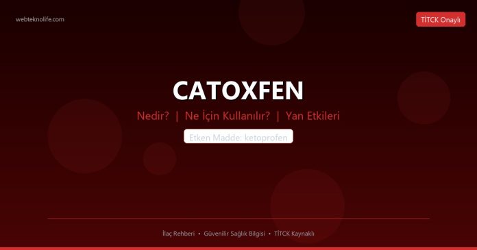 CATOXFEN nedir ne işe yarar - ilaç bilgisi