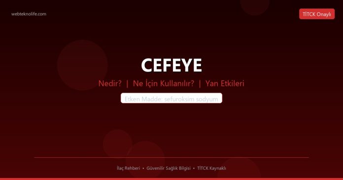 CEFEYE nedir ne işe yarar - ilaç bilgisi