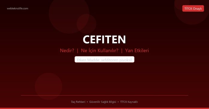 CEFITEN nedir ne işe yarar - ilaç bilgisi