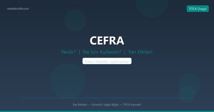 CEFRA nedir ne işe yarar - ilaç bilgisi