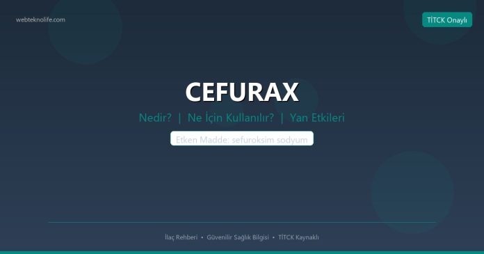 CEFURAX nedir ne işe yarar - ilaç bilgisi