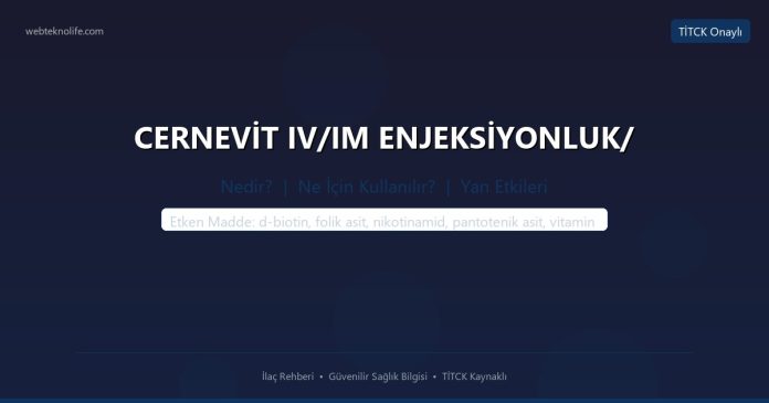 CERNEVİT IV/IM ENJEKSİYONLUK/ nedir ne işe yarar - ilaç bilgisi