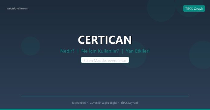 CERTICAN nedir ne işe yarar - ilaç bilgisi