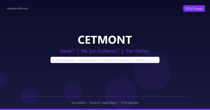CETMONT nedir ne işe yarar - ilaç bilgisi