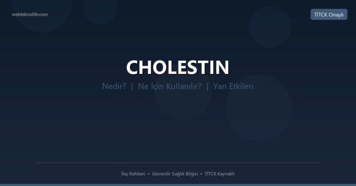CHOLESTIN nedir ne işe yarar - ilaç bilgisi