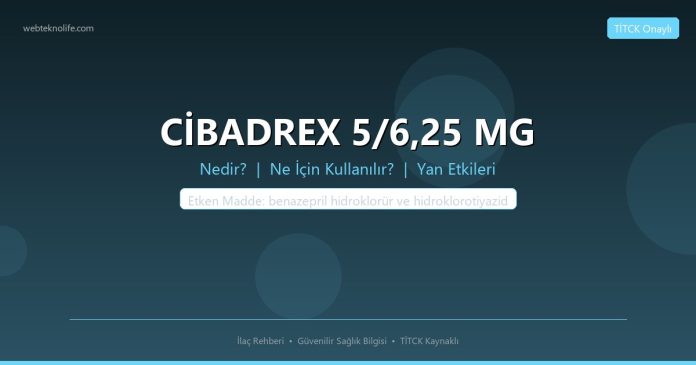 CİBADREX 5/6,25 MG nedir ne işe yarar - ilaç bilgisi