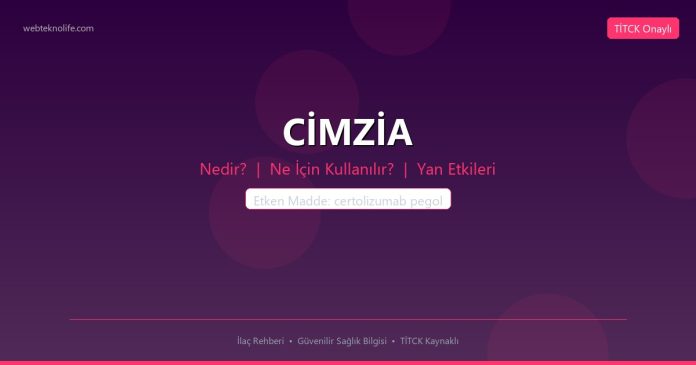 CİMZİA nedir ne işe yarar - ilaç bilgisi