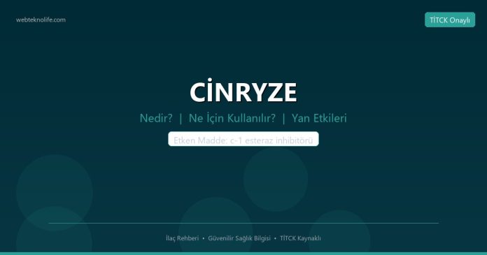 CİNRYZE nedir ne işe yarar - ilaç bilgisi