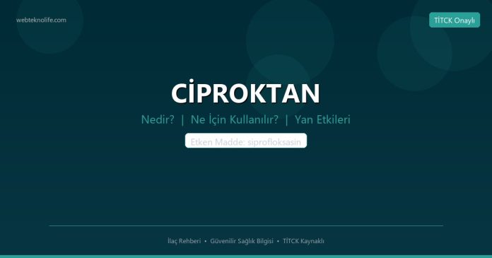 CİPROKTAN nedir ne işe yarar - ilaç bilgisi
