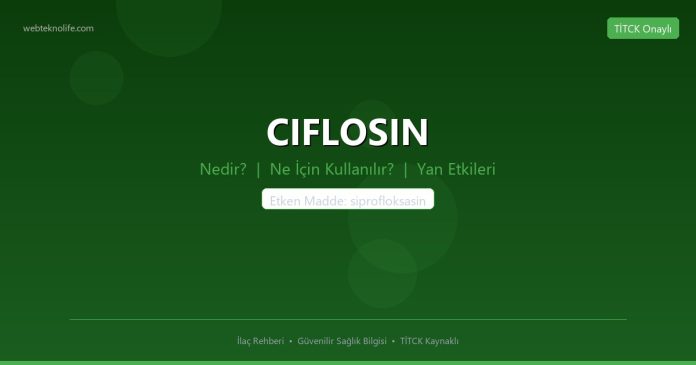 CIFLOSIN nedir ne işe yarar - ilaç bilgisi