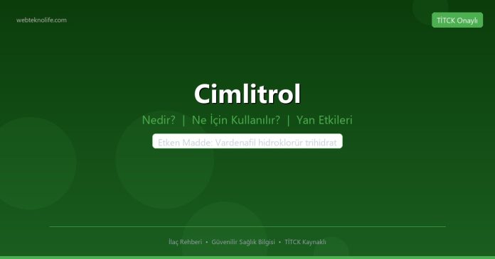 Cimlitrol nedir ne işe yarar - ilaç bilgisi