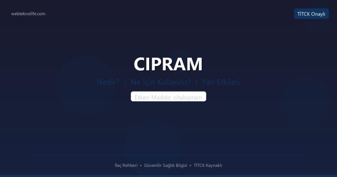 CIPRAM nedir ne işe yarar - ilaç bilgisi