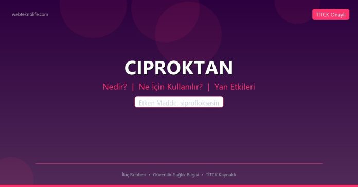 CIPROKTAN nedir ne işe yarar - ilaç bilgisi