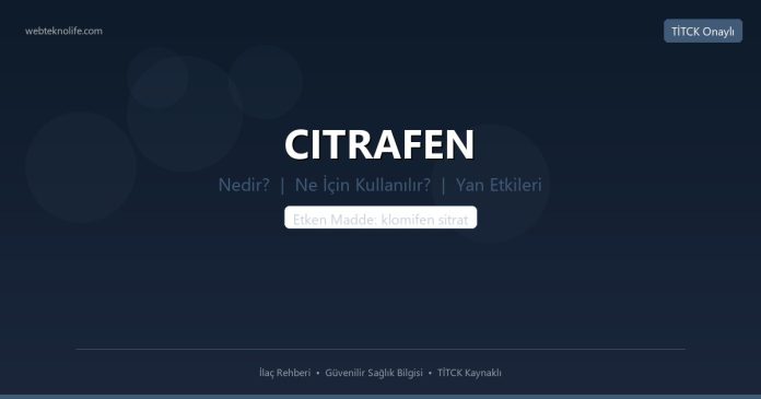CITRAFEN nedir ne işe yarar - ilaç bilgisi