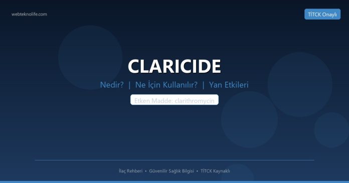 CLARICIDE nedir ne işe yarar - ilaç bilgisi