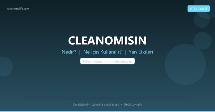 CLEANOMISIN nedir ne işe yarar - ilaç bilgisi